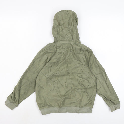 Marks and Spencer Boys Green Polyester Pullover Hoodie Size 7-8 Years