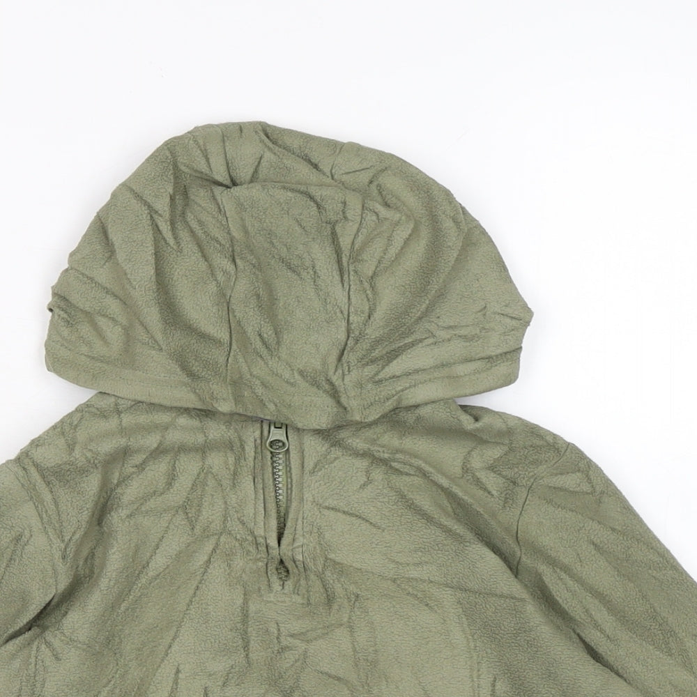 Marks and Spencer Boys Green Polyester Pullover Hoodie Size 7-8 Years