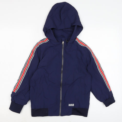 ENERGIERS Boys Blue Anorak Coat Size 8 Years Zip
