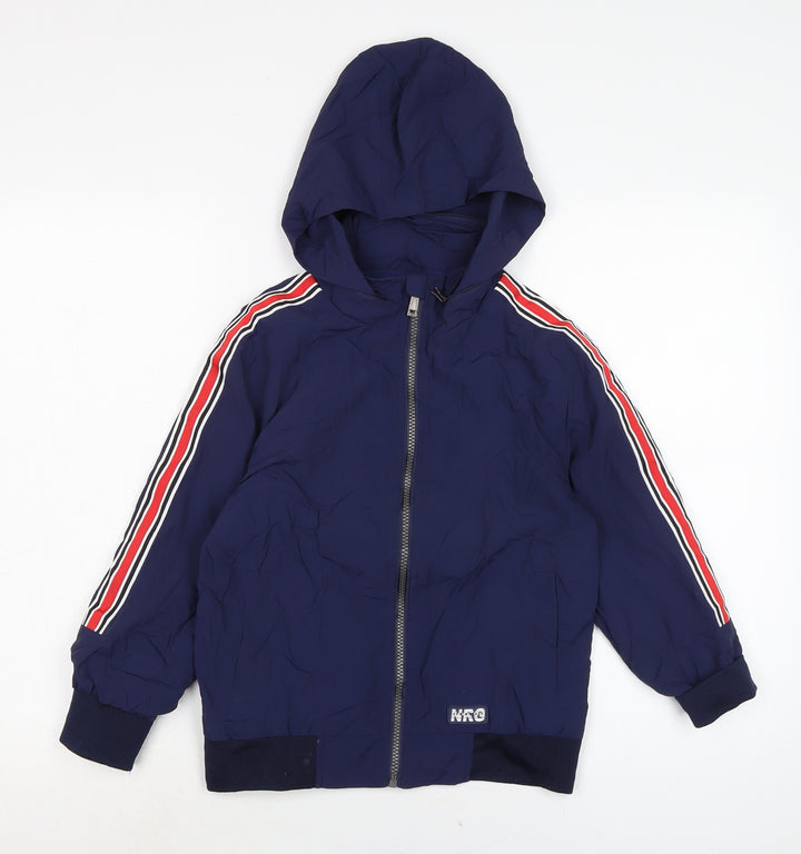 ENERGIERS Boys Blue Anorak Coat Size 8 Years Zip