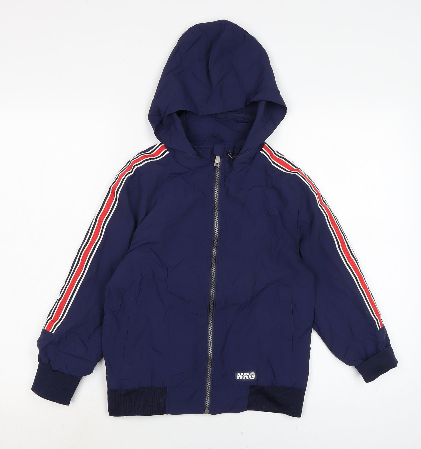 ENERGIERS Boys Blue Anorak Coat Size 8 Years Zip
