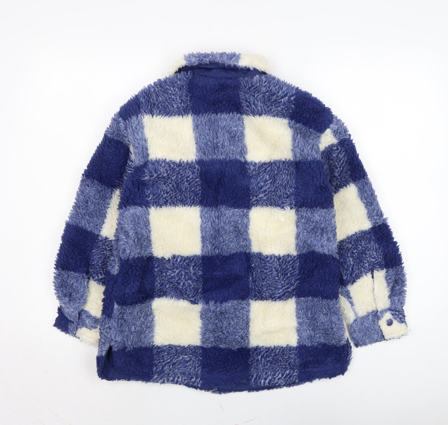 Zara Boys Blue Check Jacket Size 9-10 Years Snap