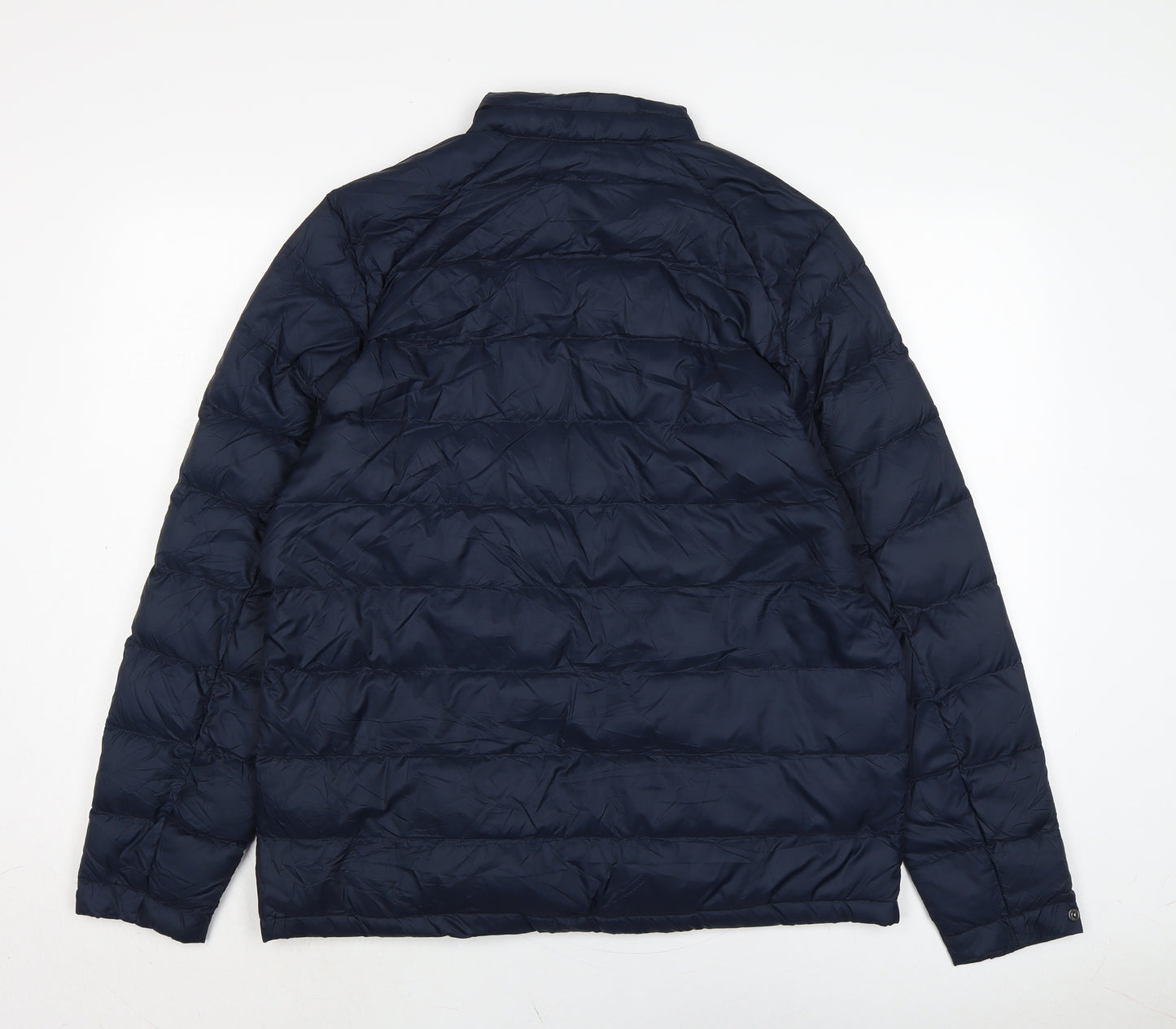 Marks and Spencer Mens Blue Quilted Jacket Size L Zip
