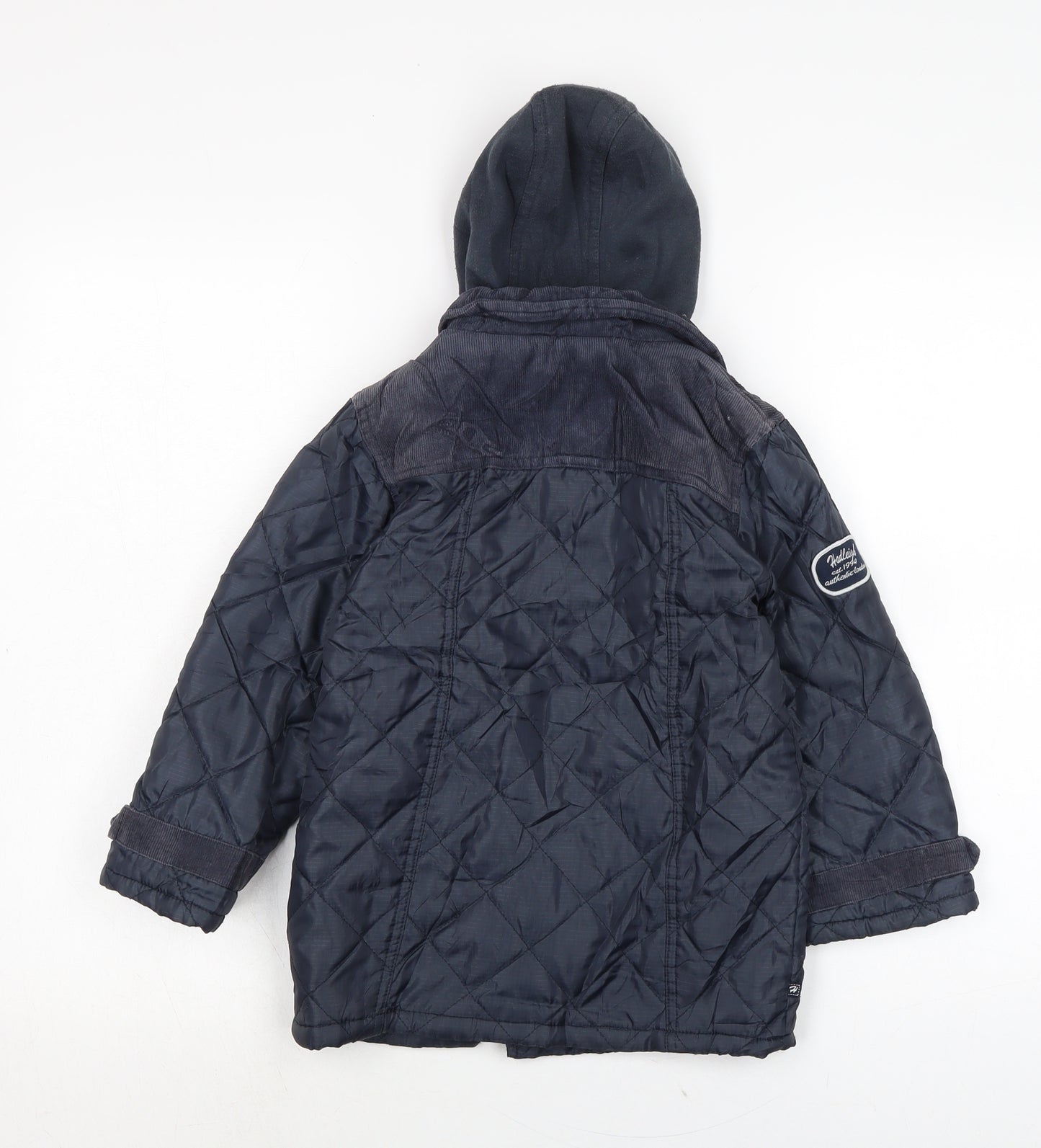 Hadleigh Boys Blue Quilted Coat Size 4-5 Years Button