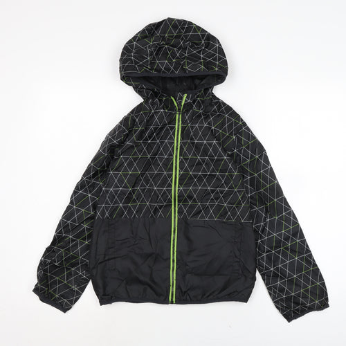 Urban Outwear Boys Black Rain Coat Coat Size 9-10 Years Zip