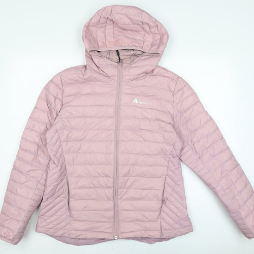 Technicals Womens Pink Quilted Jacket Size 14 Zip
