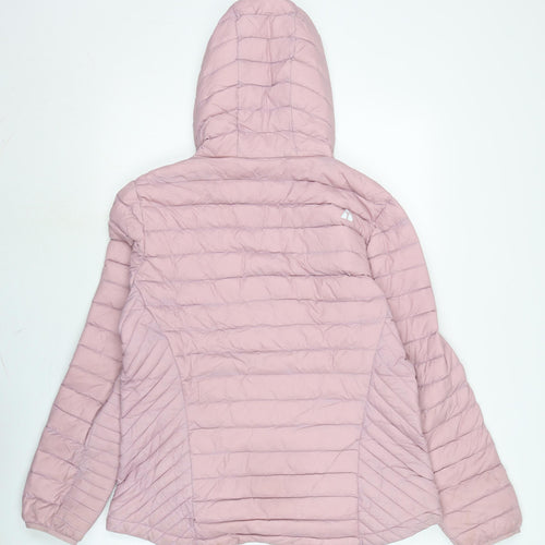 Technicals Womens Pink Quilted Jacket Size 14 Zip