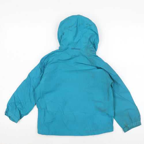 Regatta Girls Blue Anorak Coat Size 5-6 Years Zip