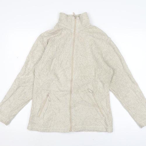 Marks and Spencer Womens Beige Jacket Size 14 Zip