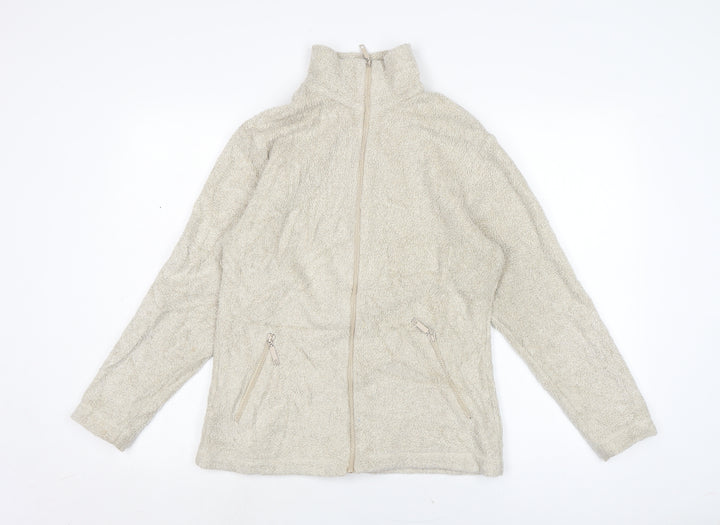 Marks and Spencer Womens Beige Jacket Size 14 Zip