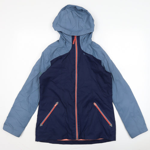 DECATHLON Girls Blue Anorak Coat Size 13-14 Years Zip