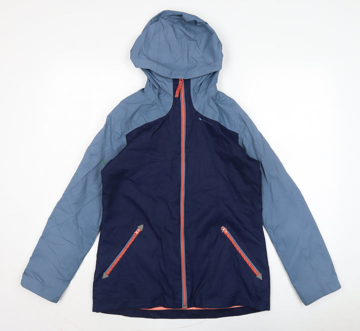DECATHLON Girls Blue Anorak Coat Size 13-14 Years Zip