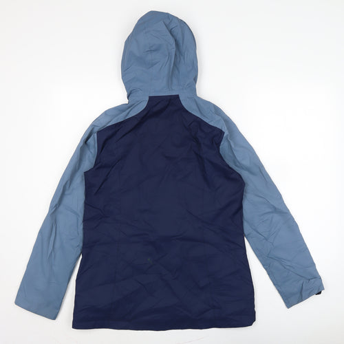 DECATHLON Girls Blue Anorak Coat Size 13-14 Years Zip
