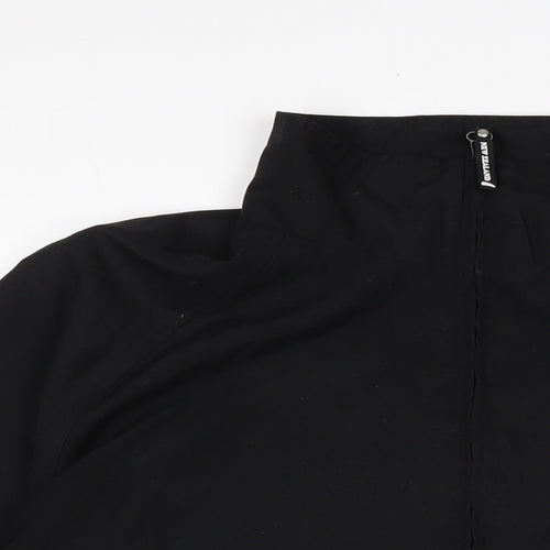 New Zealand Mens Black Bomber Jacket Jacket Size L Zip