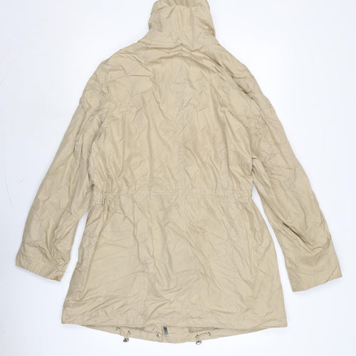 Bonita Womens Beige Rain Coat Jacket Size L Zip