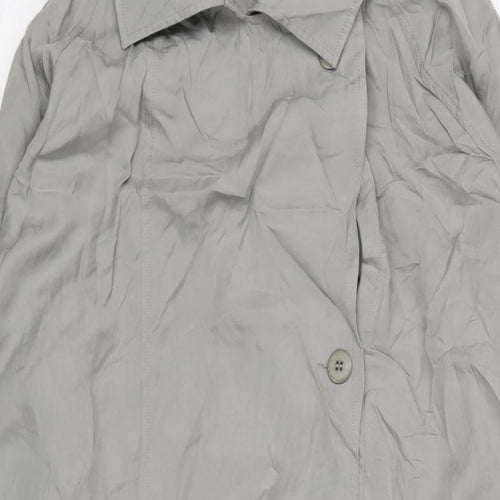 Masita Womens Grey Overcoat Coat Size L Button