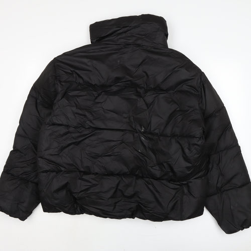 H&M Mens Black Puffer Jacket Jacket Size M Zip