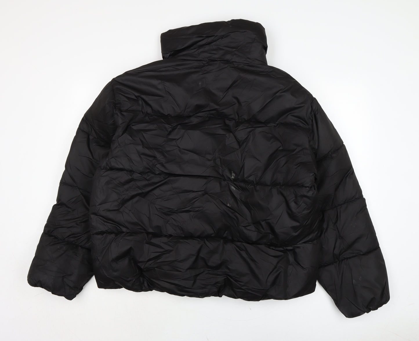 H&M Mens Black Puffer Jacket Jacket Size M Zip