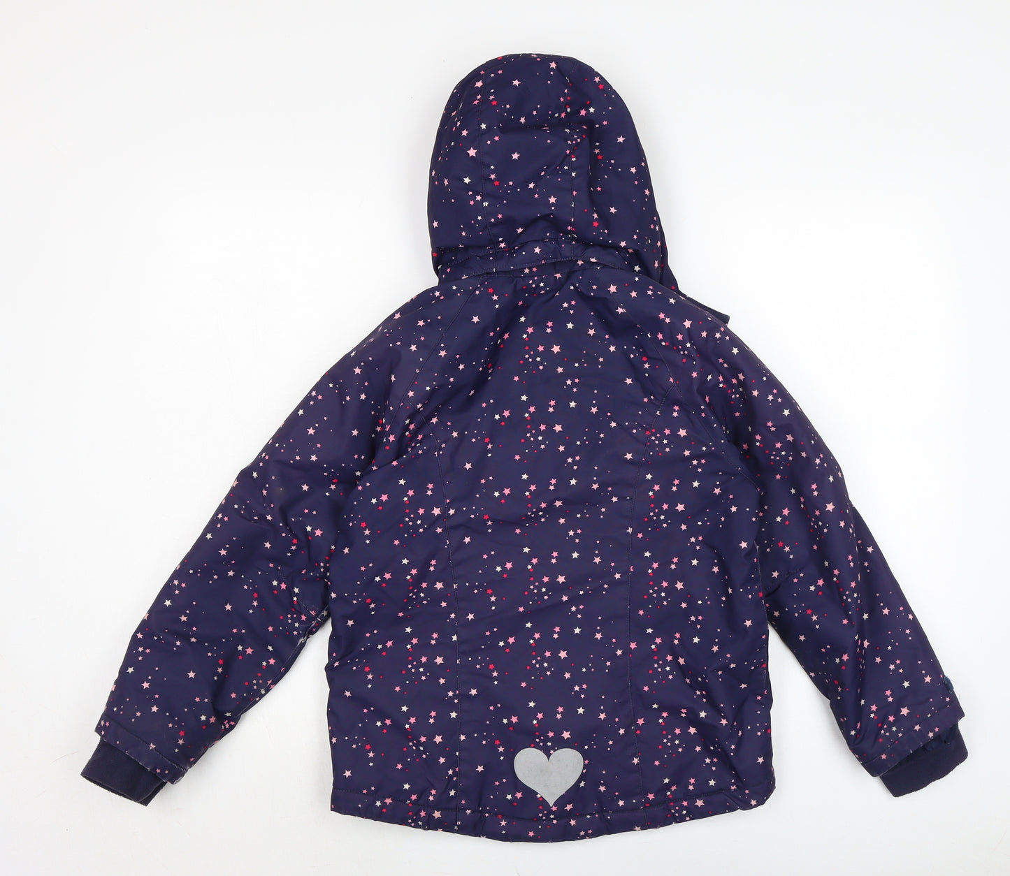 H&M Girls Blue Anorak Coat Size 8-9 Years Zip