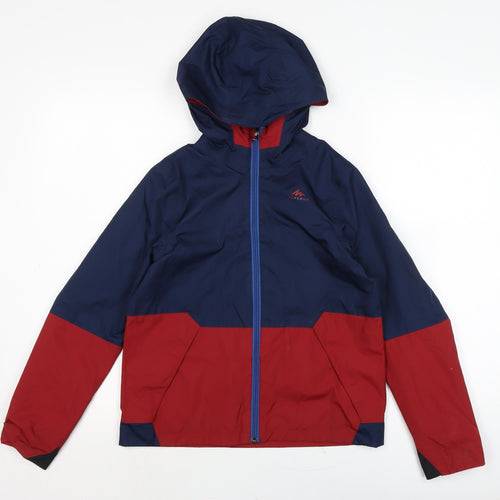 Decathalon Boys Blue Anorak Coat Size 10-11 Years Zip