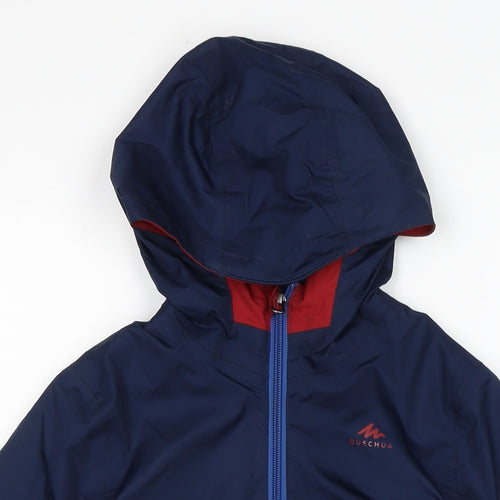 Decathalon Boys Blue Anorak Coat Size 10-11 Years Zip