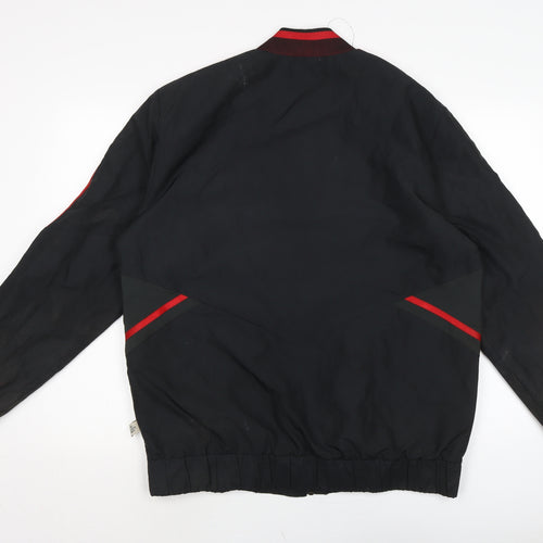 adidas Mens Black Bomber Jacket Jacket Size L Zip - Man united