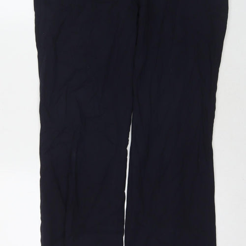 NEXT Womens Blue Polyester Trousers Size 12 L30 in Regular Zip