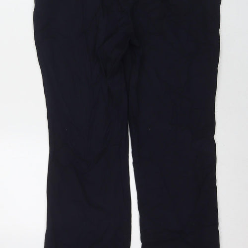 NEXT Womens Blue Polyester Trousers Size 12 L30 in Regular Zip