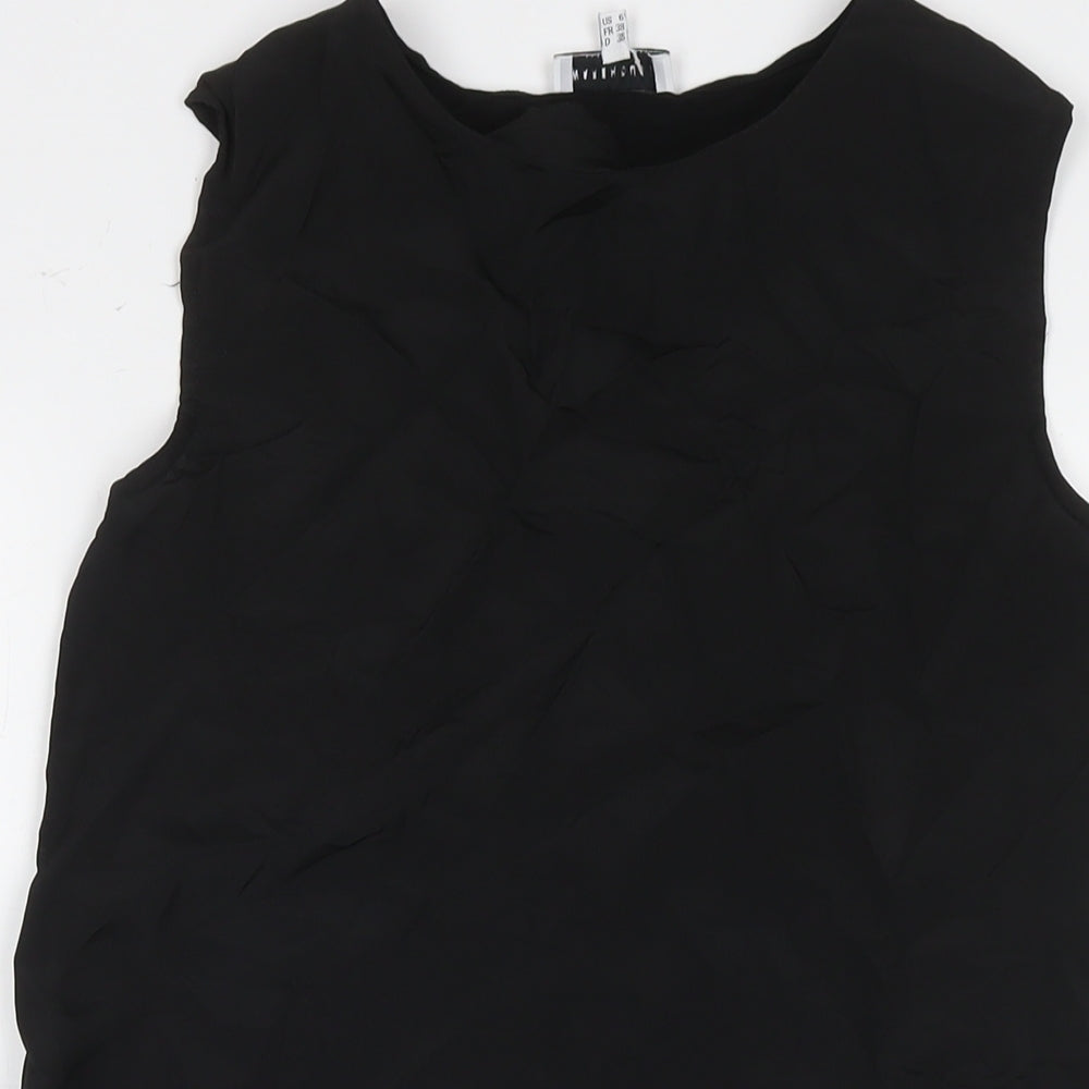 Warehouse Womens Black Polyester Basic Tank Size 10 Round Neck
