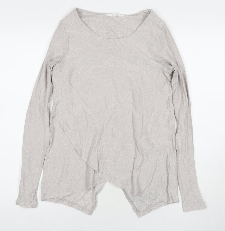 Debenhams Womens Grey Round Neck Polyester Pullover Jumper Size 8