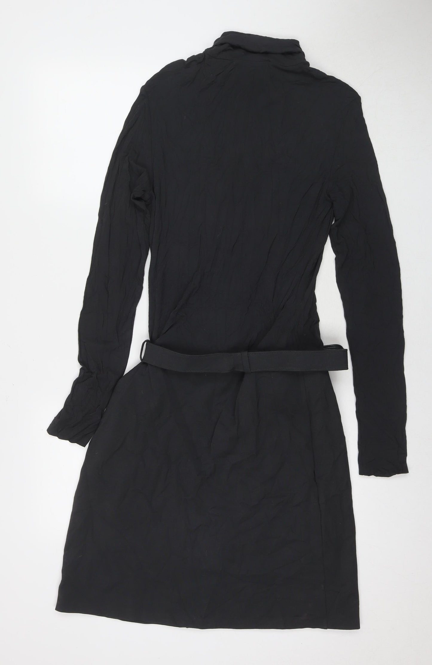 La Perla Womens Grey Viscose A-Line Size 16 Roll Neck Pullover