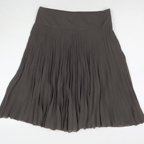 Reiss Womens Grey Polyester A-Line Skirt Size 10 Zip