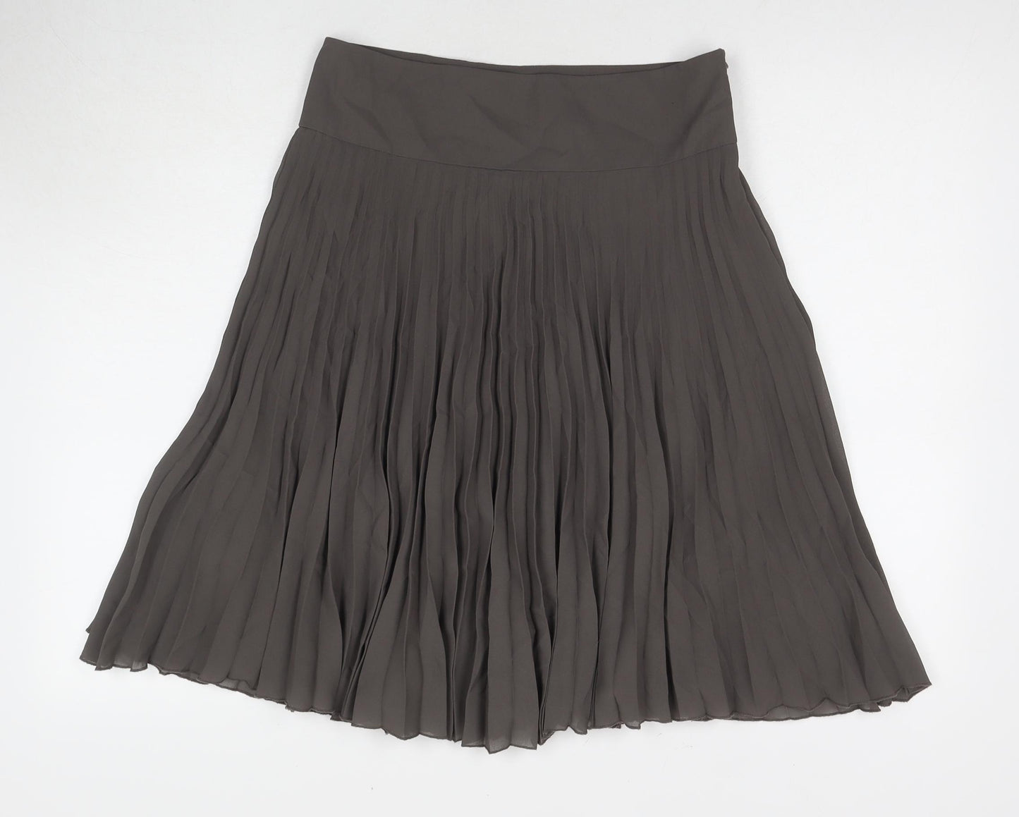 Reiss Womens Grey Polyester A-Line Skirt Size 10 Zip