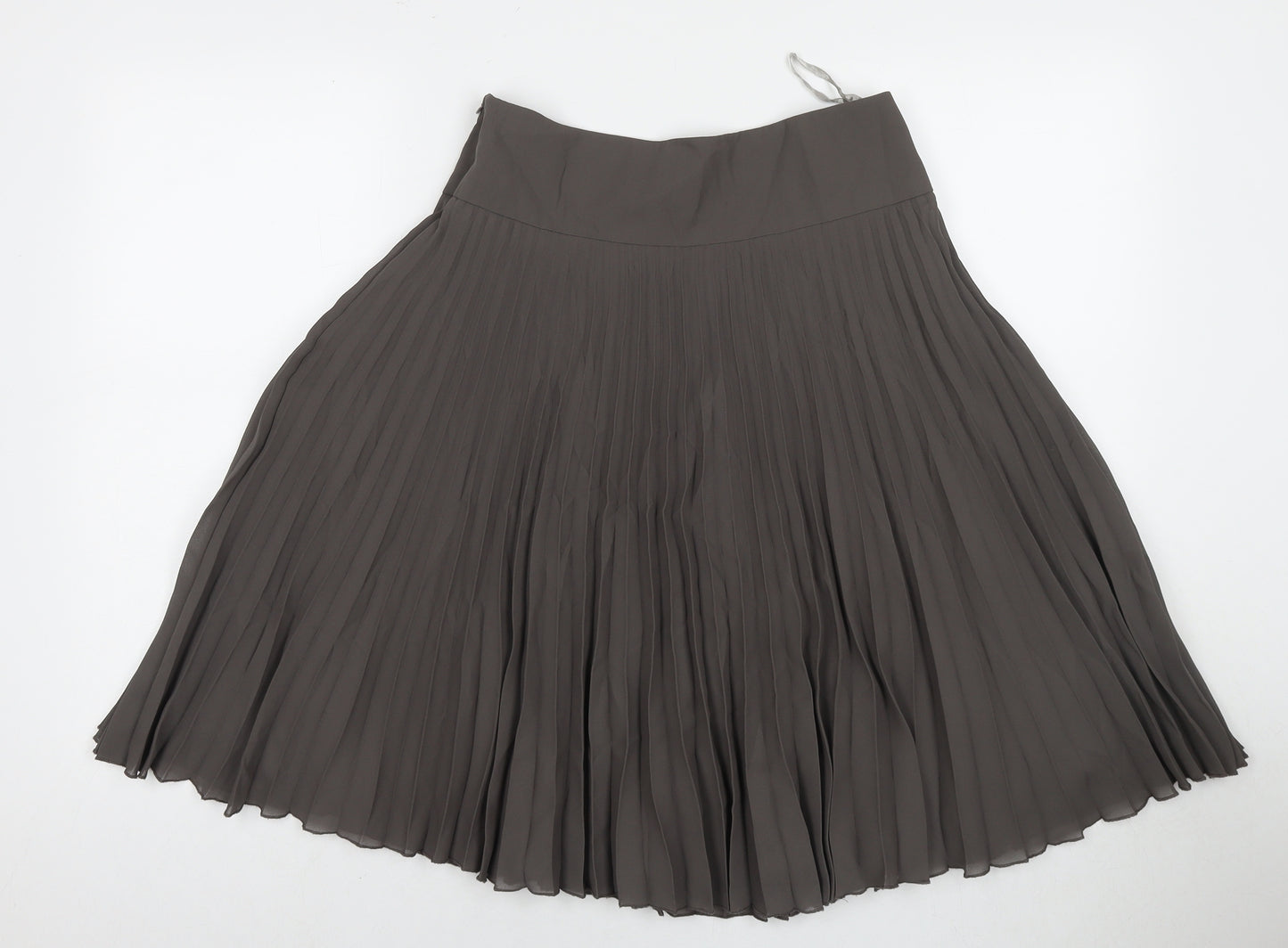 Reiss Womens Grey Polyester A-Line Skirt Size 10 Zip