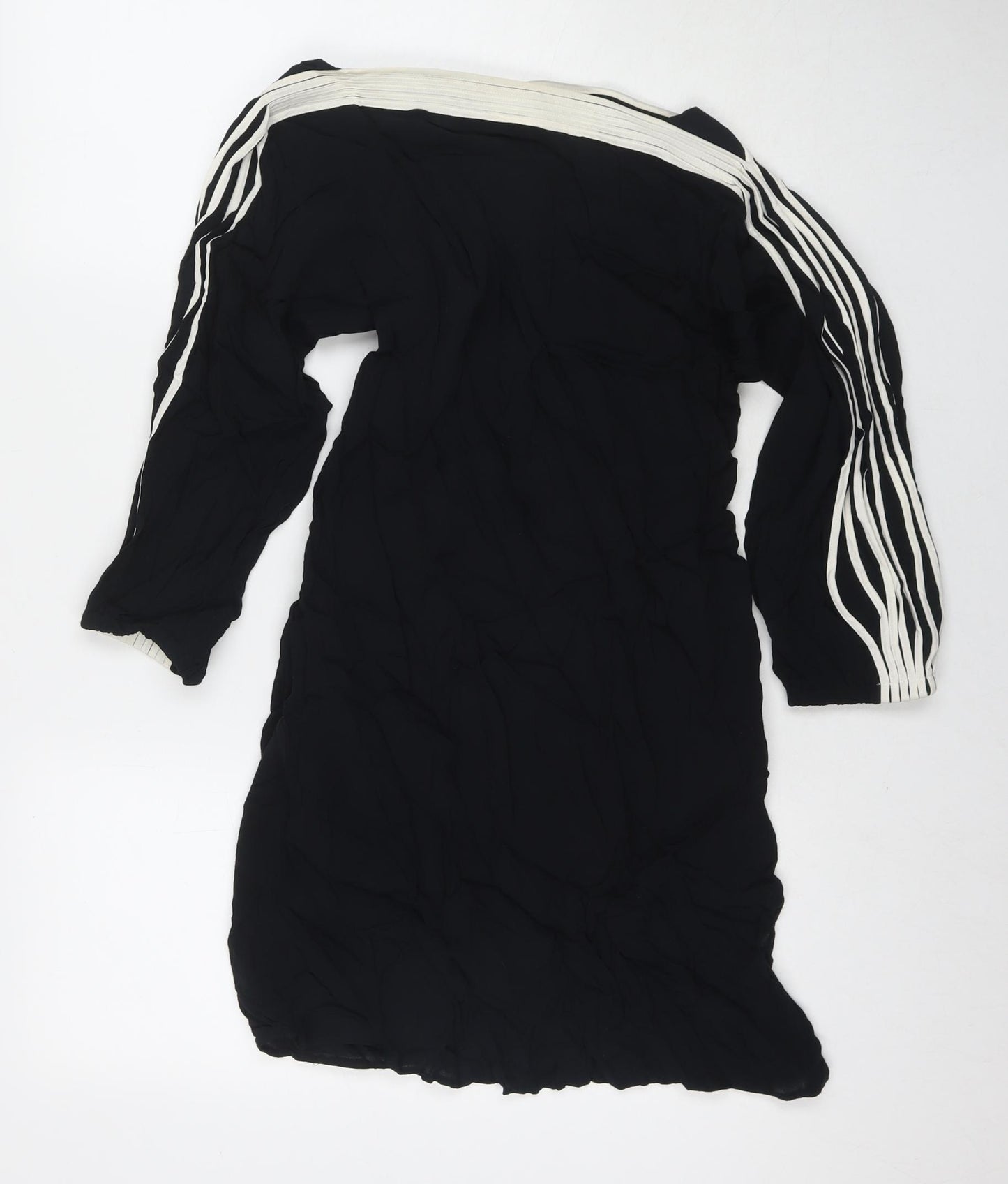 Jesire Womens Black Viscose A-Line Size 6 Boat Neck Zip