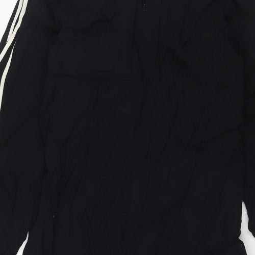 Jesire Womens Black Viscose A-Line Size 6 Boat Neck Zip