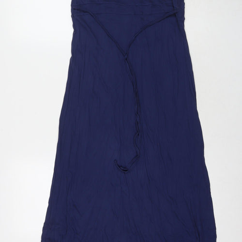 Dorothy Perkins Womens Blue Viscose A-Line Size 12 Scoop Neck Pullover