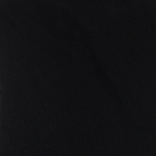 Marks and Spencer Womens Black Polyamide Basic Blouse Size 24 V-Neck