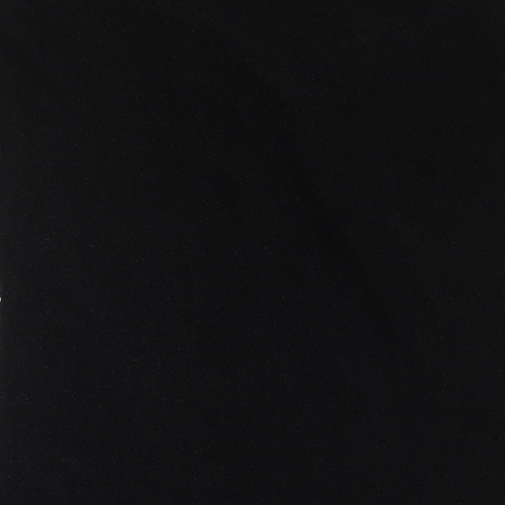Marks and Spencer Womens Black Polyamide Basic Blouse Size 24 V-Neck
