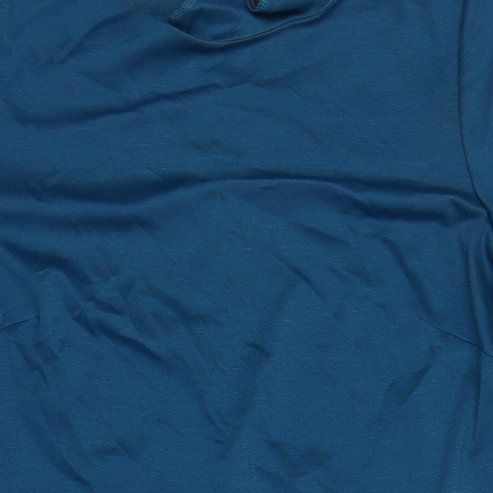 Wallis Womens Blue Polyester A-Line Size 18 Round Neck Zip