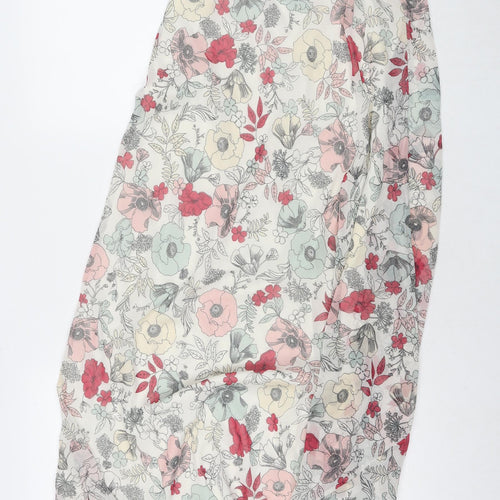 Marks and Spencer Womens Multicoloured Floral Polyester Maxi Size 8 V-Neck Zip