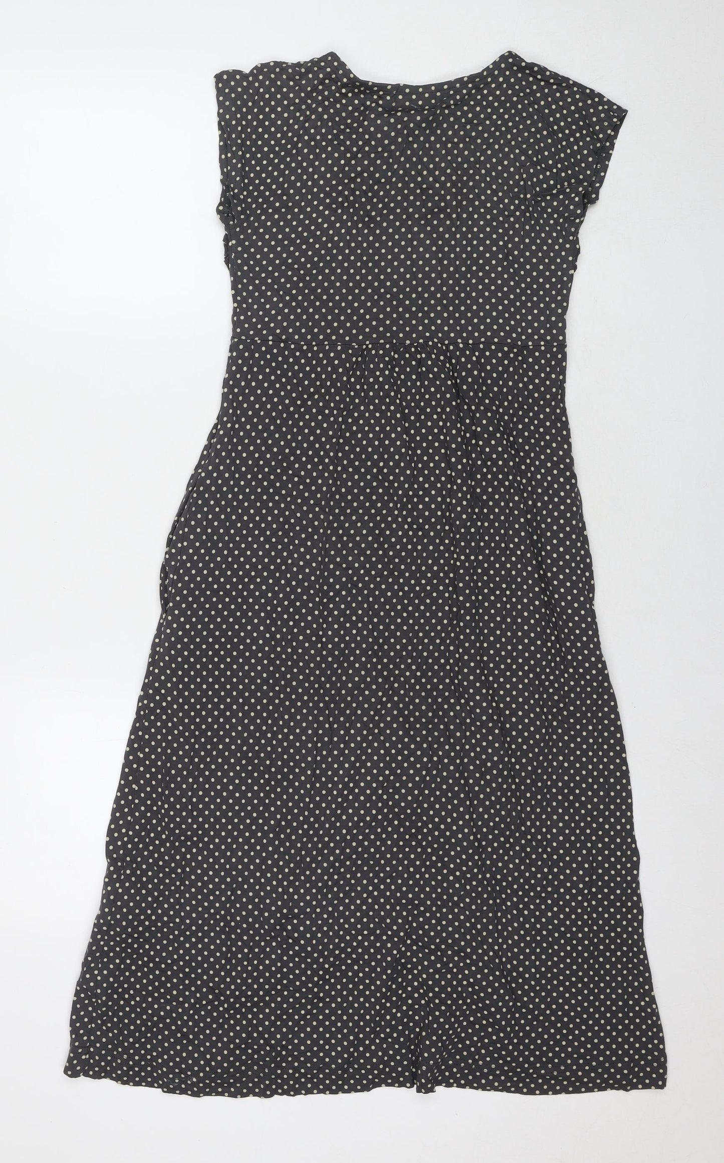 The Masai Womens Grey Polka Dot Viscose A-Line Size XS Round Neck Pullover