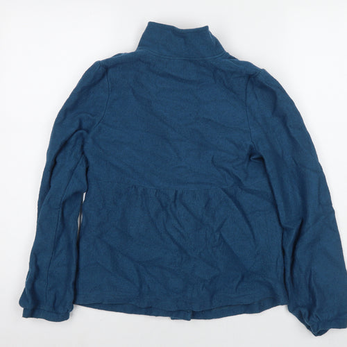 Debenhams Womens Blue Overcoat Coat Size 8 Button