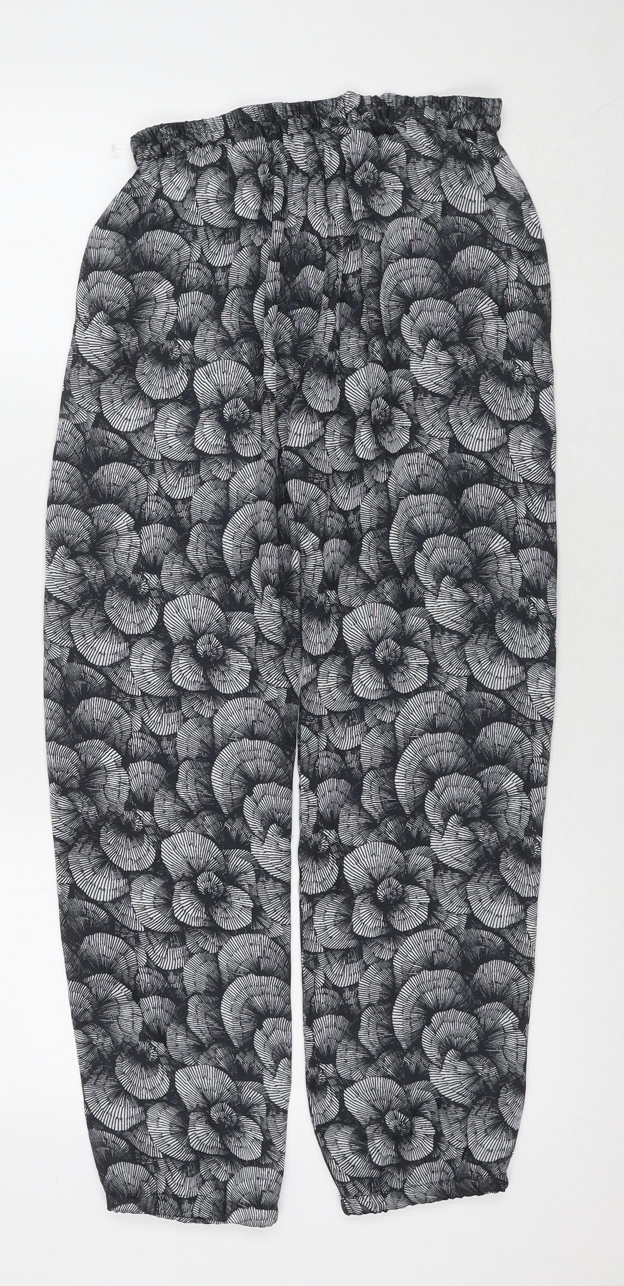 GUESS Womens Grey Polyester Trousers Size 4 L23 in Regular