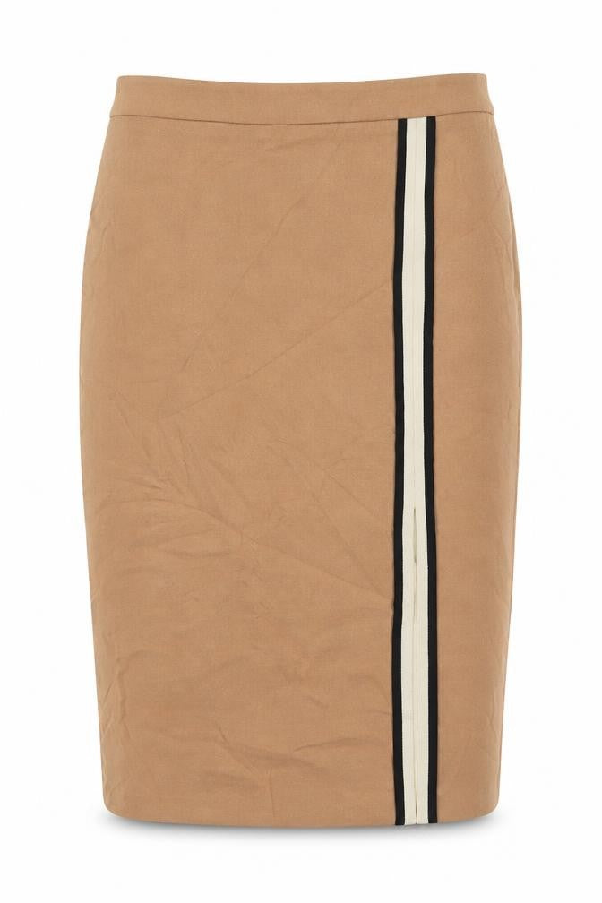 Zara Womens Brown Polyester Straight & Pencil Skirt Size XS Zip