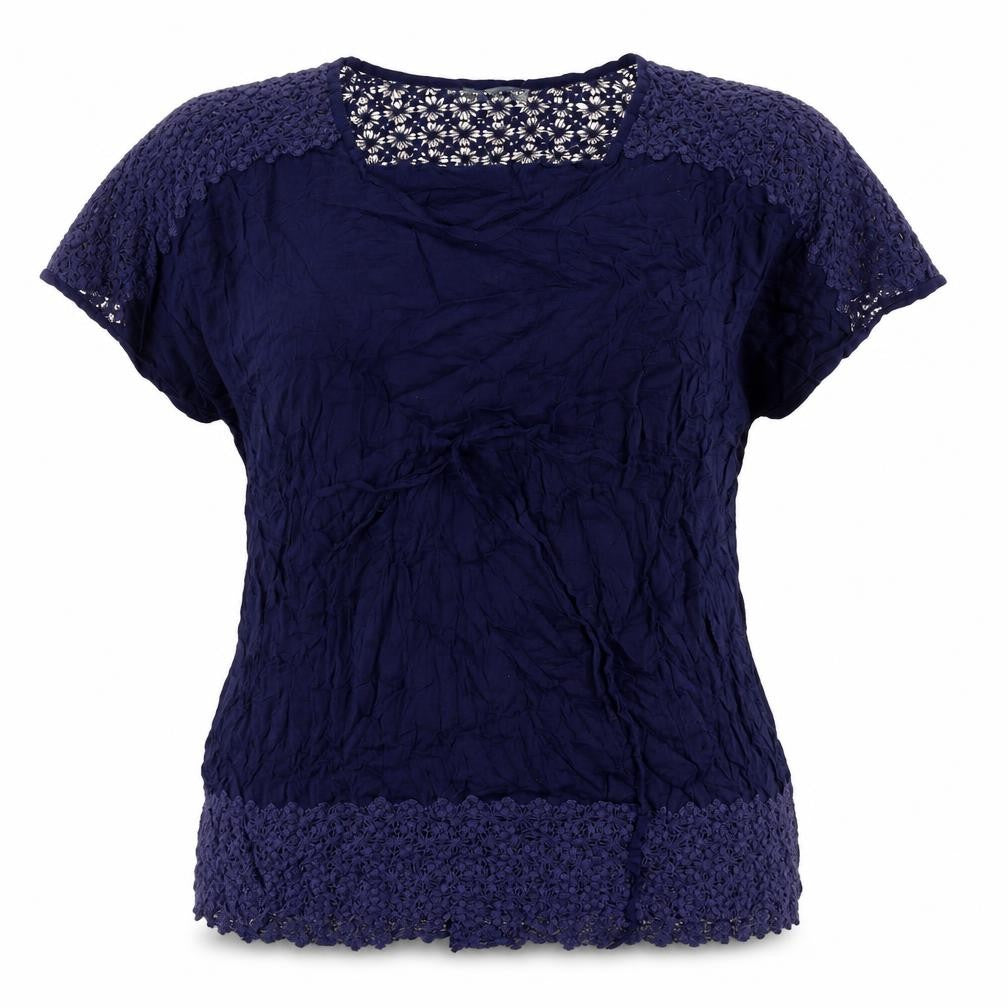 Dickins & Jones Womens Blue Viscose Tunic T-Shirt Size M Scoop Neck - Beach Cover-Up