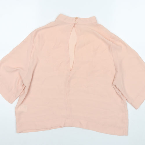 Light Before Dark Womens Beige Polyester Basic T-Shirt Size M Round Neck