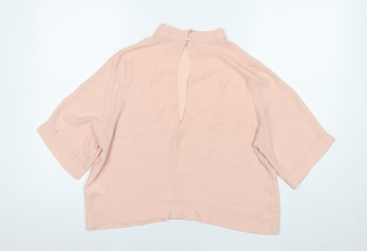 Light Before Dark Womens Beige Polyester Basic T-Shirt Size M Round Neck
