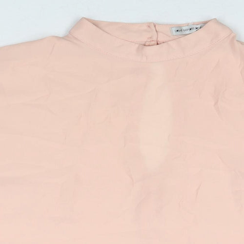 Light Before Dark Womens Beige Polyester Basic T-Shirt Size M Round Neck