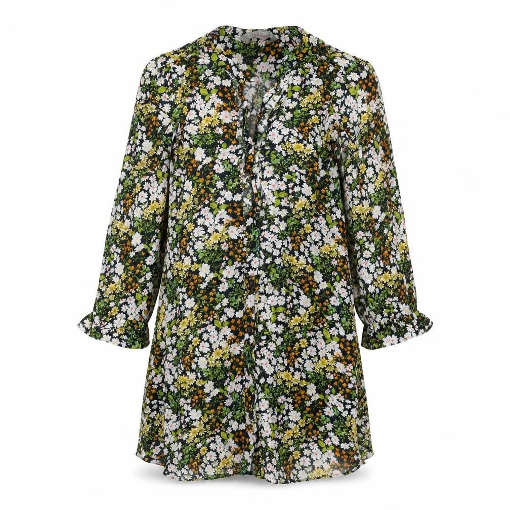 Dorothy Perkins Womens Multicoloured Floral Viscose Shirt Dress Size 10 Collared Button